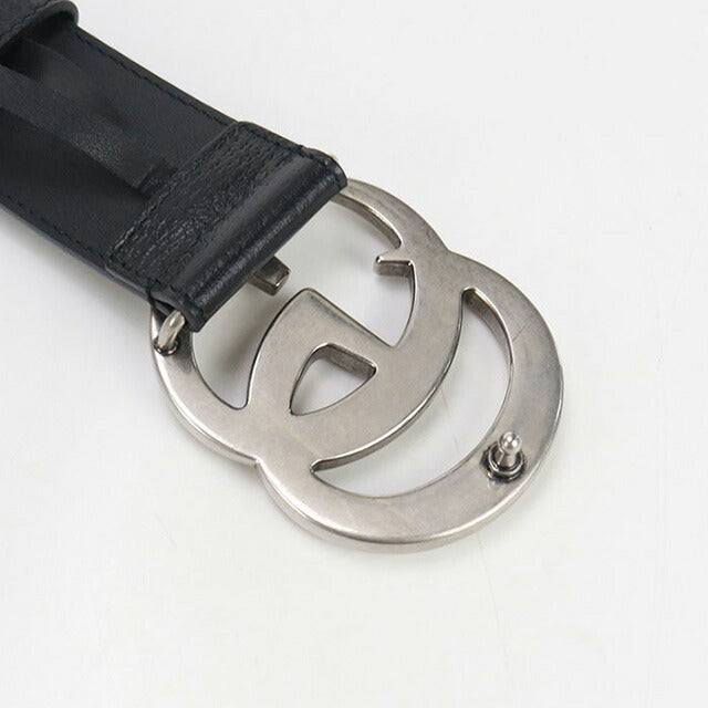 中古 グッチ ベルト メンズ ブランド GUCCI GGマーモント レザー 406831 ブラック 小物 USDGU94250011