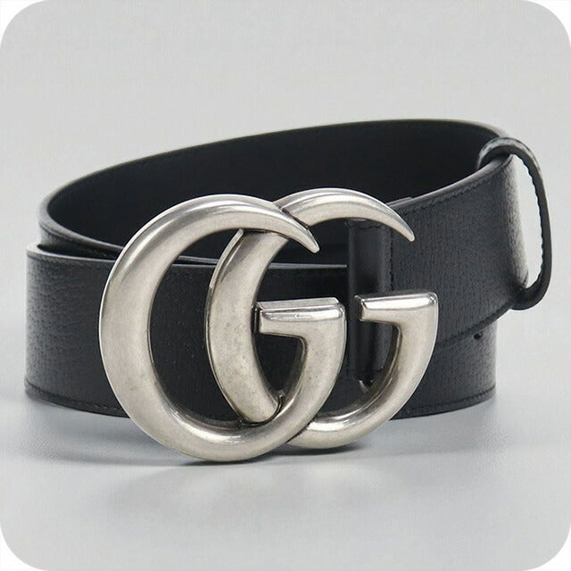 中古 グッチ ベルト メンズ ブランド GUCCI GGマーモント レザー 406831 ブラック 小物 USDGU94250011