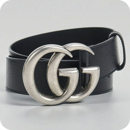中古 グッチ ベルト メンズ ブランド GUCCI GGマーモント レザー 406831 ブラック 小物 USDGU94250011