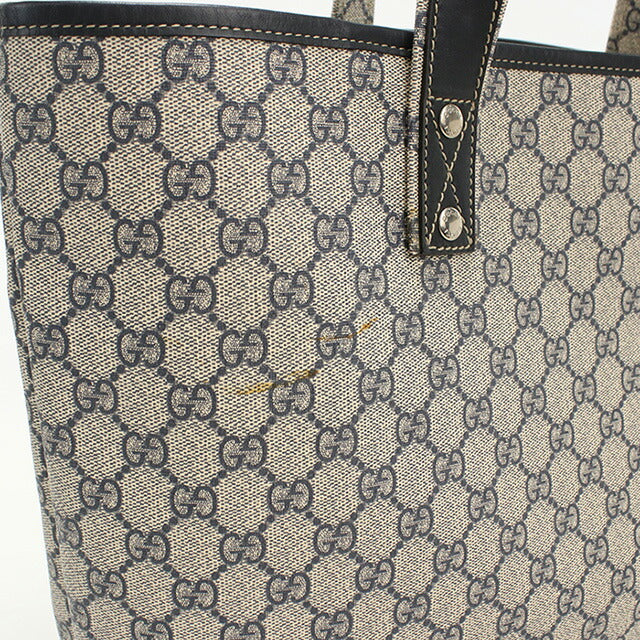 中古 グッチ トートバッグ レディース ブランド GUCCI GGスプリーム 211134 ネイビー バッグ USDGU94404011