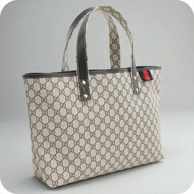 中古 グッチ トートバッグ レディース ブランド GUCCI GGスプリーム 211134 ネイビー バッグ USDGU94404011