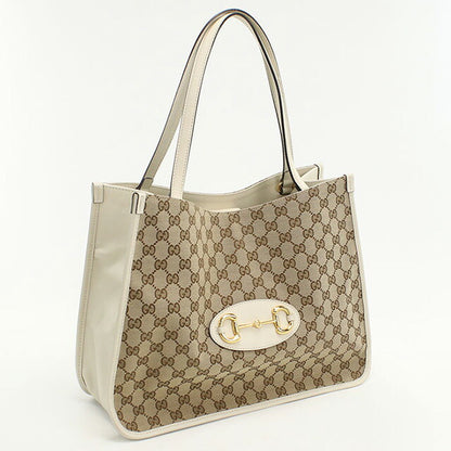 中古 グッチ トートバッグ レディース ブランド GUCCI グッチ　ホースビット 1955 レザー 623694 ベージュ バッグ USDGU94533011