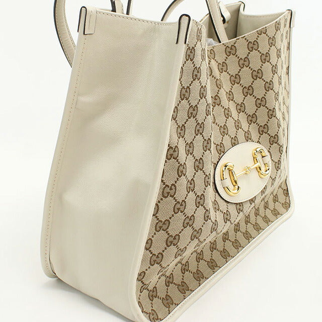 中古 グッチ トートバッグ レディース ブランド GUCCI グッチ　ホースビット 1955 レザー 623694 ベージュ バッグ USDGU94533011