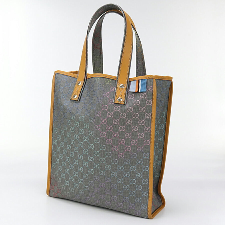 中古 グッチ トートバッグ ユニセックス ブランド GUCCI GGスプリーム レザー 211135 グレー バッグ USDGU94730011