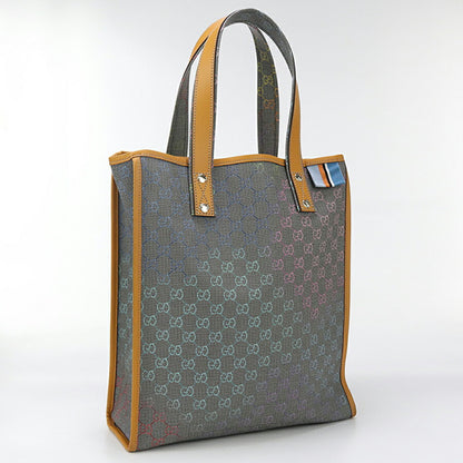 中古 グッチ トートバッグ ユニセックス ブランド GUCCI GGスプリーム レザー 211135 グレー バッグ USDGU94730011
