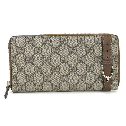 中古 グッチ 長財布ラウンドファスナー レディース ブランド GUCCI GGスプリーム ジップアラウンドウォレット レザー 309758 ベージュ 財布 USDGU94778011