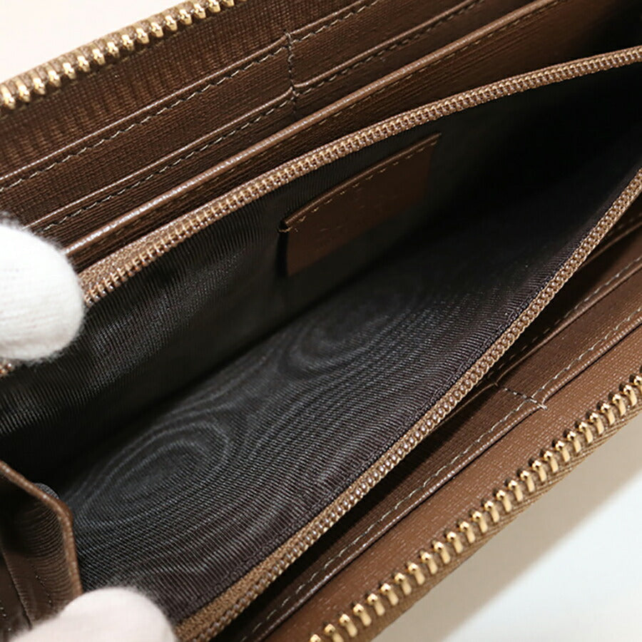 中古 グッチ 長財布ラウンドファスナー レディース ブランド GUCCI GGスプリーム ジップアラウンドウォレット レザー 309758 ベージュ 財布 USDGU94778011