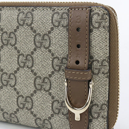 中古 グッチ 長財布ラウンドファスナー レディース ブランド GUCCI GGスプリーム ジップアラウンドウォレット レザー 309758 ベージュ 財布 USDGU94778011