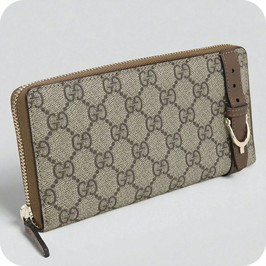中古 グッチ 長財布ラウンドファスナー レディース ブランド GUCCI GGスプリーム ジップアラウンドウォレット レザー 309758 ベージュ 財布 USDGU94778011
