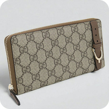 中古 グッチ 長財布ラウンドファスナー レディース ブランド GUCCI GGスプリーム ジップアラウンドウォレット レザー 309758 ベージュ 財布 USDGU94778011