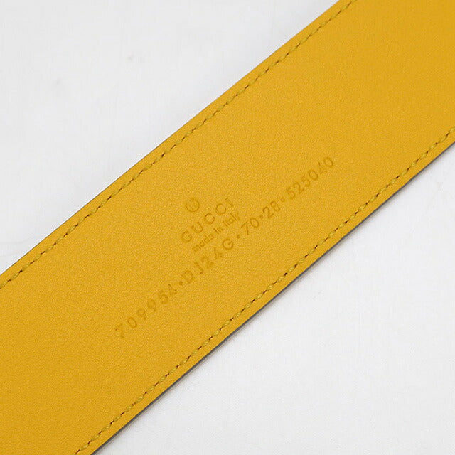 中古 グッチ ベルト ユニセックス ブランド GUCCI Gバックル バイカラーベルト レザー 709954 ブルー 小物 USDGU94793011