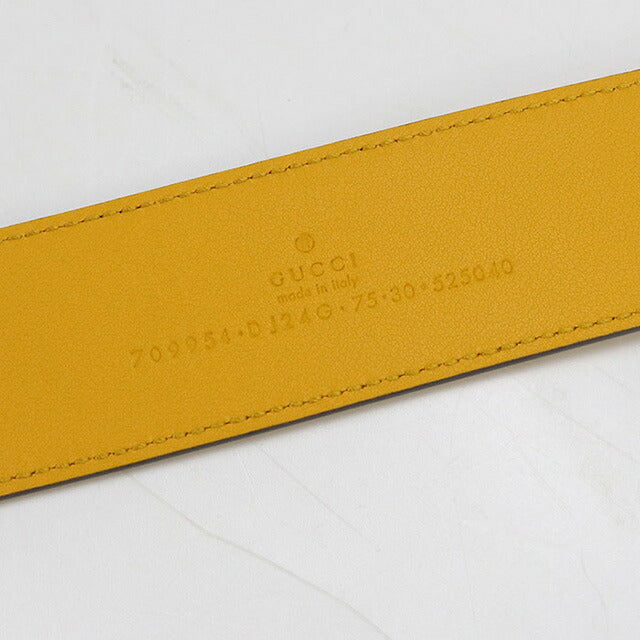 中古 グッチ ベルト ユニセックス ブランド GUCCI Gバックル バイカラーべルト レザー 709954 ブルー 小物 USDGU94794011