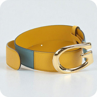 中古 グッチ ベルト ユニセックス ブランド GUCCI Gバックル バイカラーべルト レザー 709954 ブルー 小物 USDGU94794011