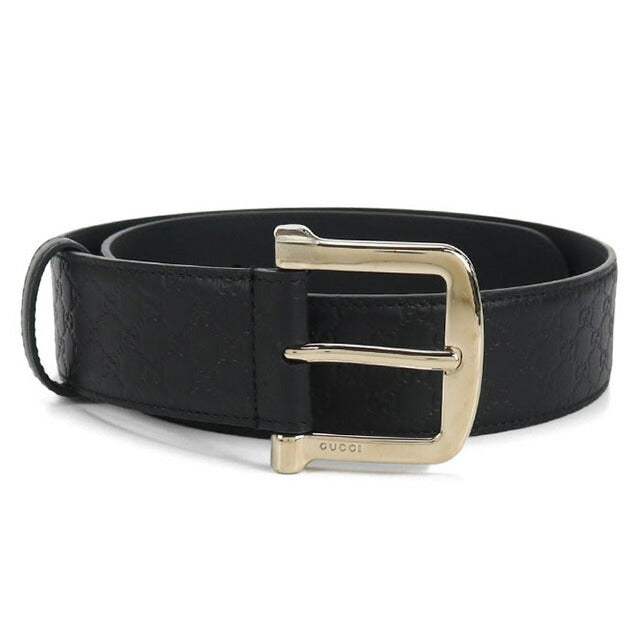 中古 グッチ ベルト メンズ ブランド GUCCI マイクログッチシマ レザー 281548 ブラック 小物 USDGU94797011