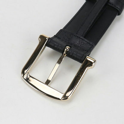 中古 グッチ ベルト メンズ ブランド GUCCI マイクログッチシマ レザー 281548 ブラック 小物 USDGU94797011