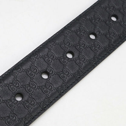 中古 グッチ ベルト メンズ ブランド GUCCI マイクログッチシマ レザー 281548 ブラック 小物 USDGU94797011