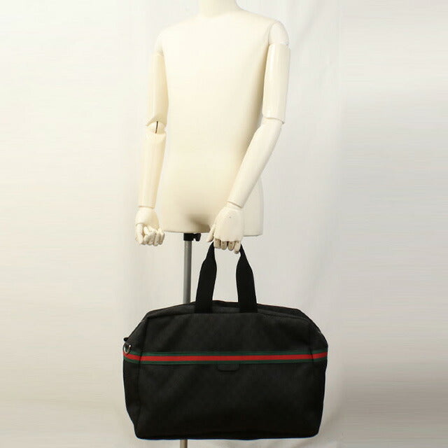 中古 グッチ ボストンバッグ ユニセックス ブランド GUCCI GGデニム 374770 ブラック バッグ USDGU94828011