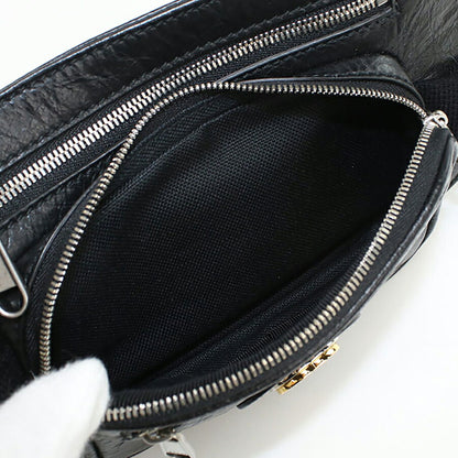 中古 グッチ ボディバッグ メンズ ブランド GUCCI インターロッキングG ベルトバッグ レザー 575857 ブラック バッグ USDGU94896011