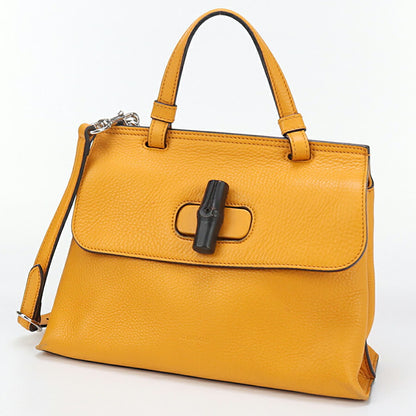 中古 グッチ ハンドバッグ レディース ブランド GUCCI バンブー デイリー 2WAYハンドバッグ レザー 370831 オレンジ バッグ USDGU94933011
