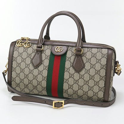 中古 グッチ ミニボストン レディース ブランド GUCCI オフィディア レザー 524532 ベージュ バッグ USDGU94983011