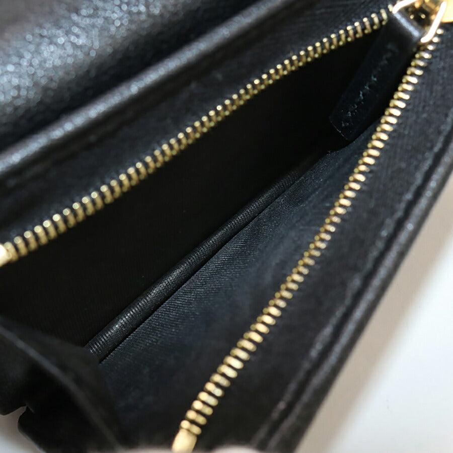 中古 グッチ 二折財布小銭入付き レディース ブランド GUCCI GGエンボス カードケース ウォレット レザー 676150 ブラック 財布 USDGU94996011