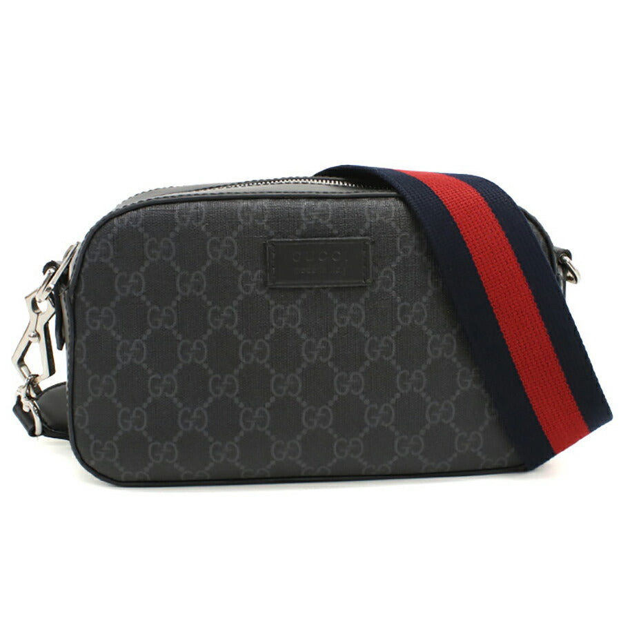 中古 グッチ 斜め掛け ショルダーバッグ メンズ ブランド GUCCI GGスプリーム レザー 574886 ブラック バッグ USDGU95091011