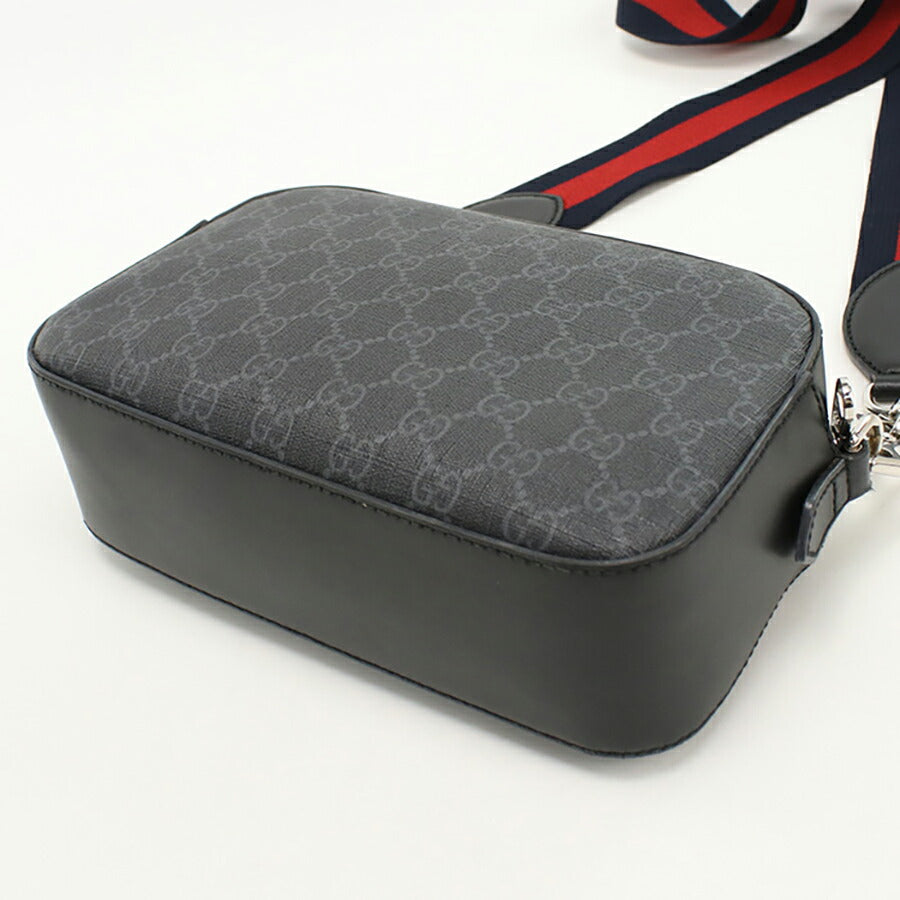中古 グッチ 斜め掛け ショルダーバッグ メンズ ブランド GUCCI GGスプリーム レザー 574886 ブラック バッグ USDGU95091011