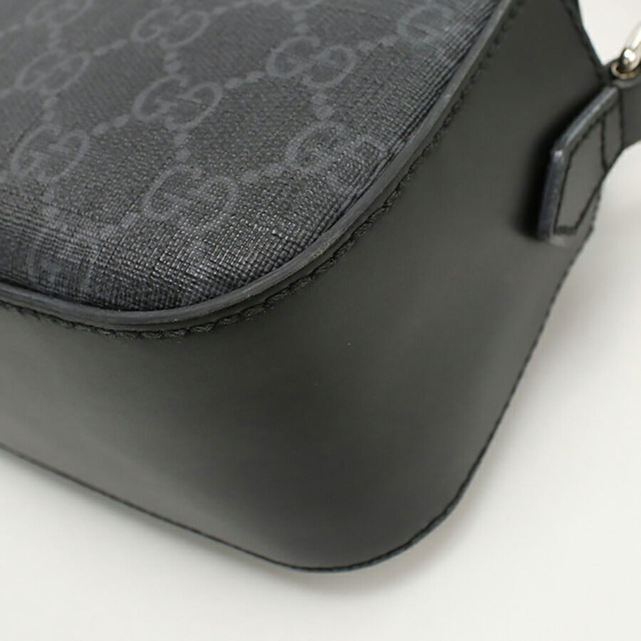 中古 グッチ 斜め掛け ショルダーバッグ メンズ ブランド GUCCI GGスプリーム レザー 574886 ブラック バッグ USDGU95091011