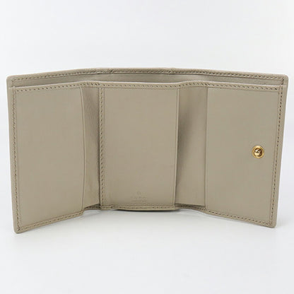 中古 グッチ 三折財布 レディース ブランド GUCCI グッチ ダイアナ ミディアム ウォレット レザー 658633 ベージュ 財布 USDGU95096011