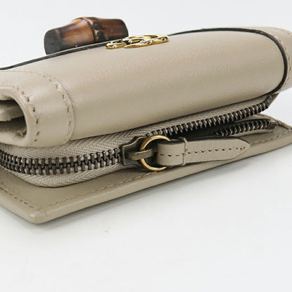 中古 グッチ 三折財布 レディース ブランド GUCCI グッチ ダイアナ ミディアム ウォレット レザー 658633 ベージュ 財布 USDGU95096011