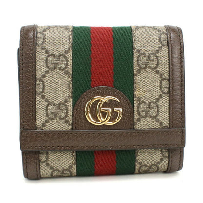 中古 グッチ 二折財布 レディース ブランド GUCCI オフィディア GGウォレット 598662 ベージュ 財布 USDGU95167011