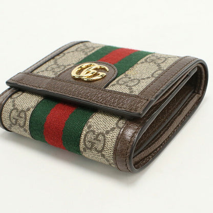 中古 グッチ 二折財布 レディース ブランド GUCCI オフィディア GGウォレット 598662 ベージュ 財布 USDGU95167011