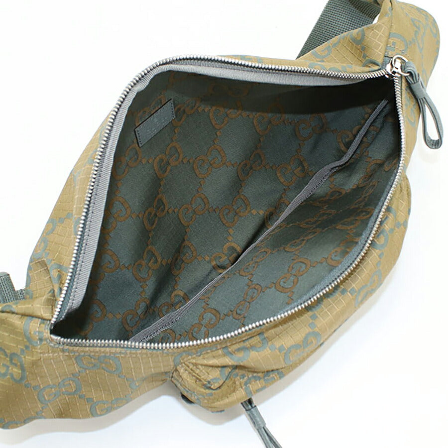 中古 グッチ ボディバッグ メンズ ブランド GUCCI GGリップストップ ベルトバッグ 792287 カーキ バッグ USDGU95536011