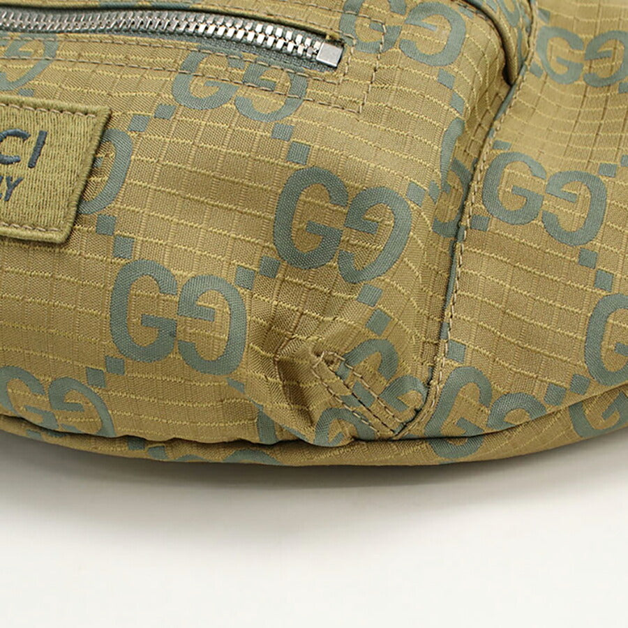 中古 グッチ ボディバッグ メンズ ブランド GUCCI GGリップストップ ベルトバッグ 792287 カーキ バッグ USDGU95536011