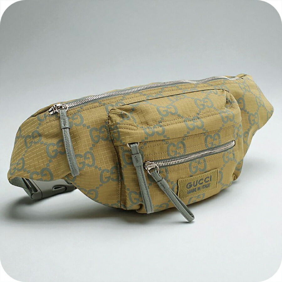 中古 グッチ ボディバッグ メンズ ブランド GUCCI GGリップストップ ベルトバッグ 792287 カーキ バッグ USDGU95536011