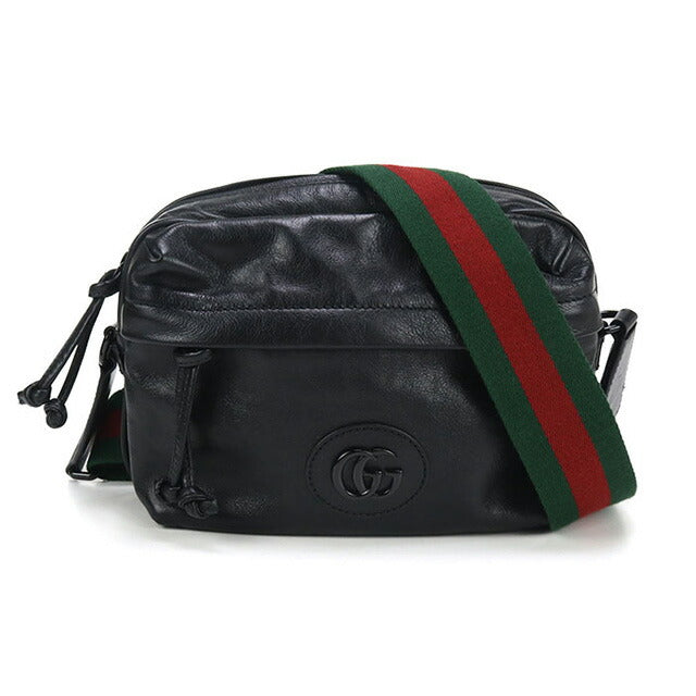 中古 グッチ 斜め掛け ショルダーバッグ レディース ブランド GUCCI レザー 725696 ブラック バッグ USDGU95545011