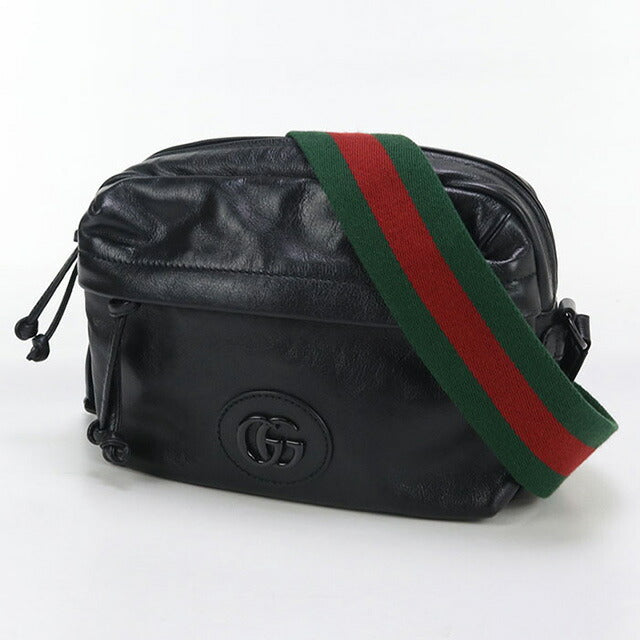 中古 グッチ 斜め掛け ショルダーバッグ レディース ブランド GUCCI レザー 725696 ブラック バッグ USDGU95545011
