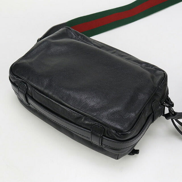 中古 グッチ 斜め掛け ショルダーバッグ レディース ブランド GUCCI レザー 725696 ブラック バッグ USDGU95545011