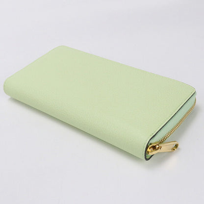 中古 グッチ 長財布ラウンドファスナー レディース ブランド GUCCI グッチ ロゴ ジップアラウンドウォレット レザー 658691 グリーン 財布 USDGU95618011