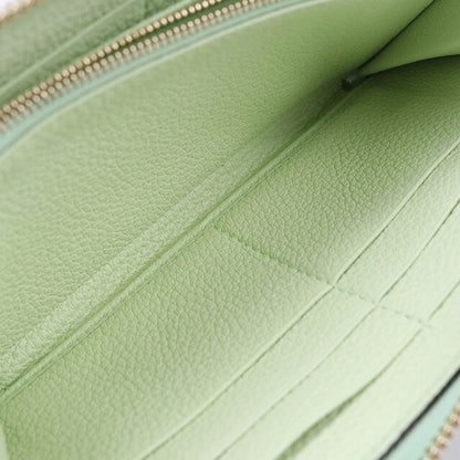 中古 グッチ 長財布ラウンドファスナー レディース ブランド GUCCI グッチ ロゴ ジップアラウンドウォレット レザー 658691 グリーン 財布 USDGU95618011