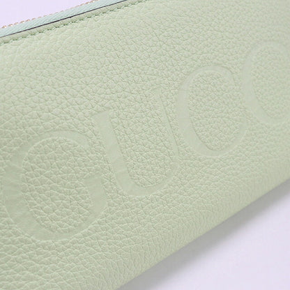 中古 グッチ 長財布ラウンドファスナー レディース ブランド GUCCI グッチ ロゴ ジップアラウンドウォレット レザー 658691 グリーン 財布 USDGU95618011