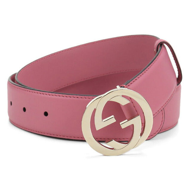 中古 グッチ ベルト レディース ブランド GUCCI インターロッキングG レザー 546386 ピンク 小物 USDGU95622011