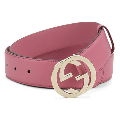 中古 グッチ ベルト レディース ブランド GUCCI インターロッキングG レザー 546386 ピンク 小物 USDGU95622011