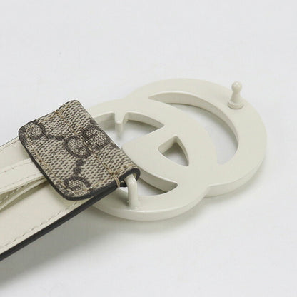 中古 グッチ ベルト レディース ブランド GUCCI ダブルG ワイド 400593 ベージュ 小物 USDGU95625011