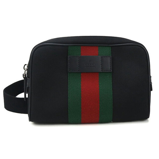 中古 グッチ ボディバッグ メンズ ブランド GUCCI シェリーライン ベルトバッグ 630919 ブラック バッグ USDGU96075011