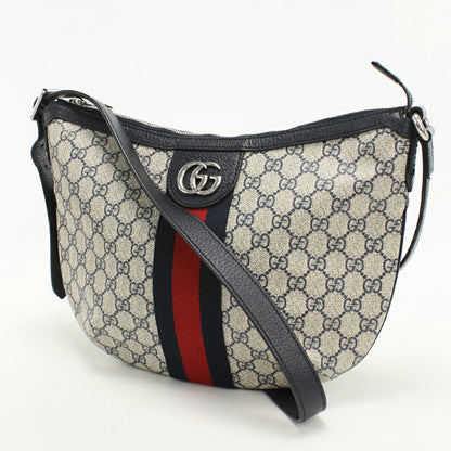中古 グッチ ショルダーバッグ メンズ ブランド GUCCI オフィディア ミディアム 598125 ネイビー バッグ USDGU96086011