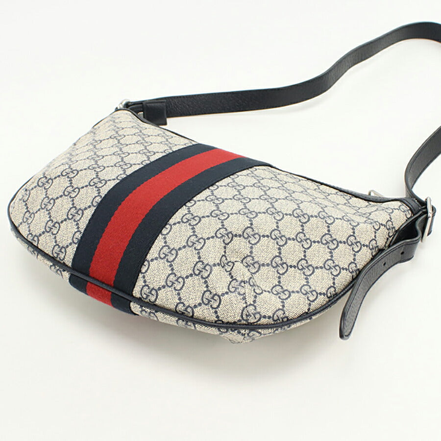 中古 グッチ ショルダーバッグ メンズ ブランド GUCCI オフィディア ミディアム 598125 ネイビー バッグ USDGU96086011