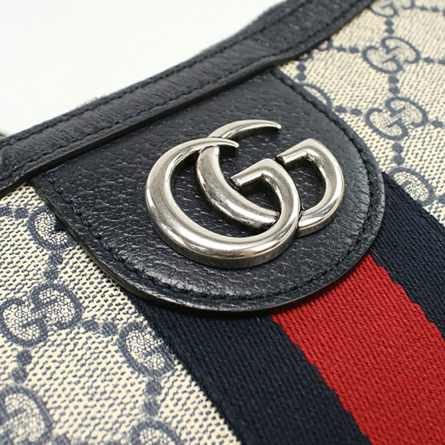 中古 グッチ ショルダーバッグ メンズ ブランド GUCCI オフィディア ミディアム 598125 ネイビー バッグ USDGU96086011
