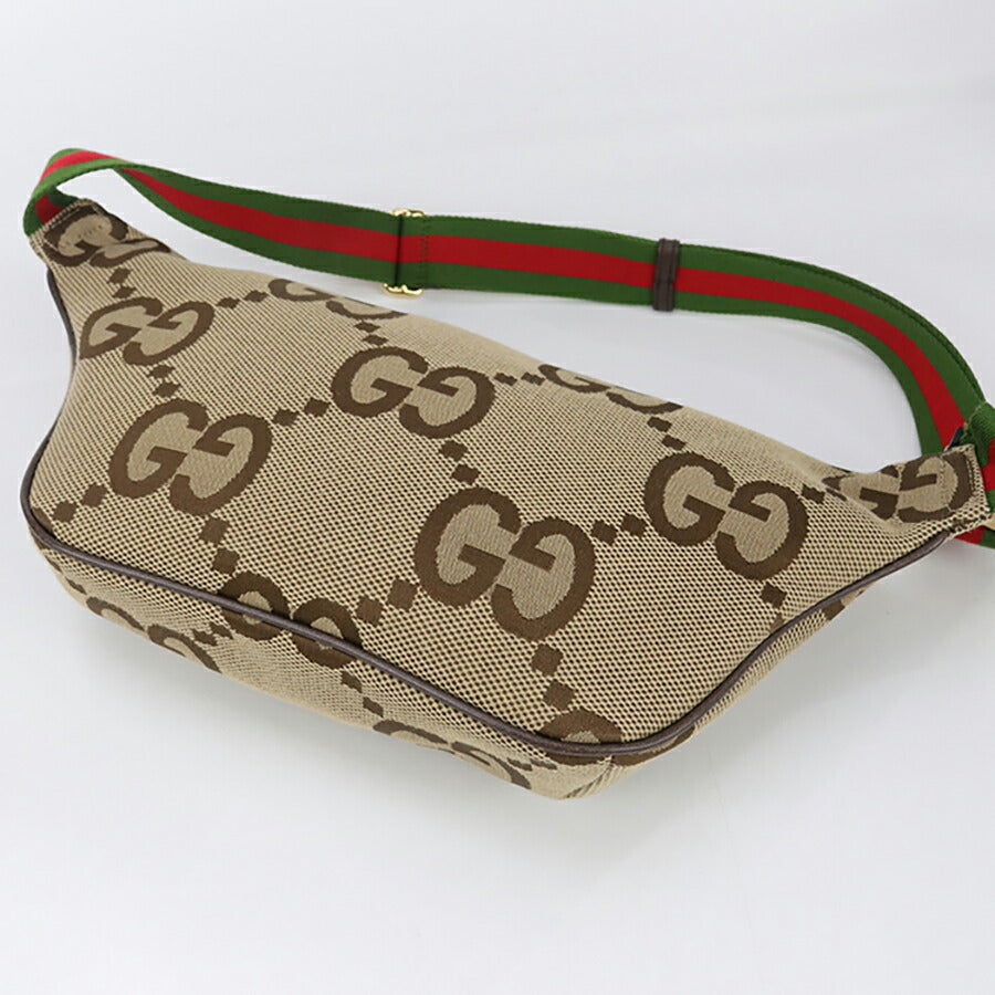 中古 グッチ ボディバッグ メンズ ブランド GUCCI ジャンボGG ベルトバッグ 696031 ベージュ バッグ USDGU96301011