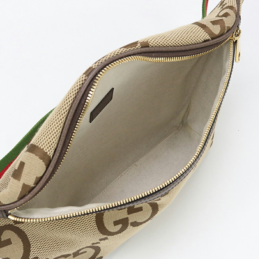 中古 グッチ ボディバッグ メンズ ブランド GUCCI ジャンボGG ベルトバッグ 696031 ベージュ バッグ USDGU96301011